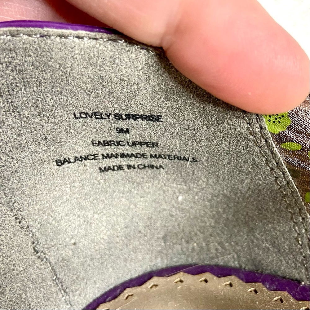Anthropologie Poetic License NEW Womens Purple Flats 9 40 Floral Bow Shoes - Picture 4 of 13